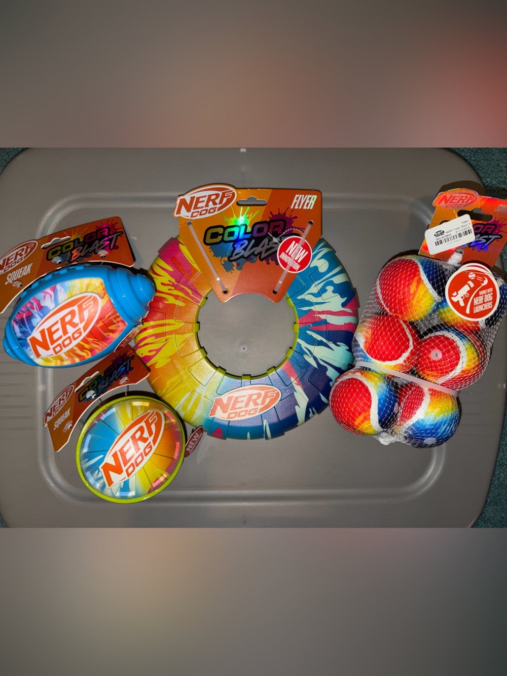 Nerf Color Blast Dog Toy Bundle!
